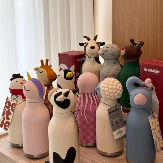 加拿大Asob*同款动物头保温杯🔥火出圈的品牌～代工厂出货🦒食品级材质安心！ 可爱动物造型自带社交属性 🐧 一杯搞定上学,上班,出游 商品图1