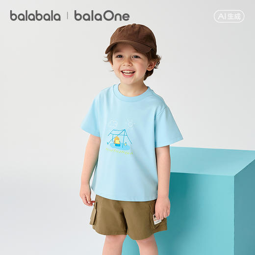巴拉巴拉童装儿童短袖t恤男女童2026新款夏卡通印花上衣基础百搭 商品图1
