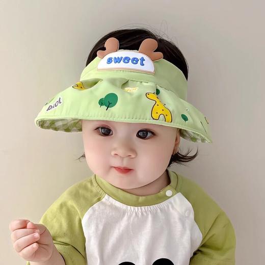 夏季婴幼儿空顶帽 宝宝遮阳帽超萌透气薄款防晒男女童可爱太阳帽 商品图3