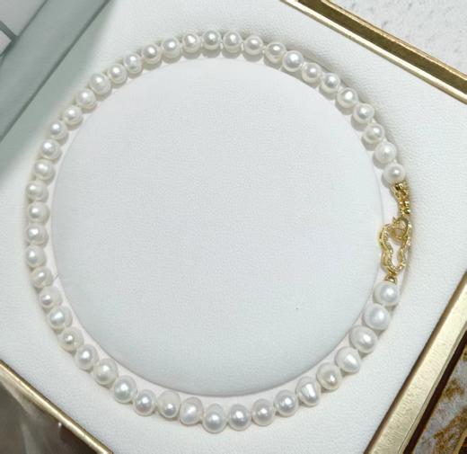 葫芦福禄扣 9-10mm淡水珍珠项链 国潮寓意 送长辈佳礼 [发：80] 商品图1