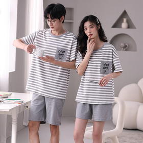 情侣睡衣夏季短袖棉质薄款卡通男女士两件套装家居服夏天新款新品新款新品