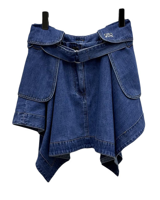 女款不规则牛仔半裙 可配套装la014 商品图0