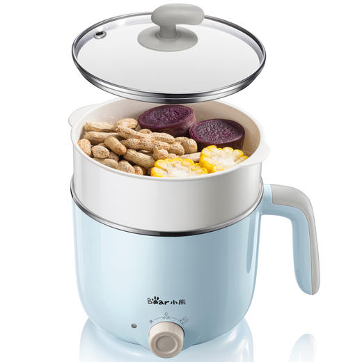 【积分兑换】小熊 电热锅DRG-C12R5（带蒸笼） 不粘锅 上蒸下煮 旋钮调温 商品图1