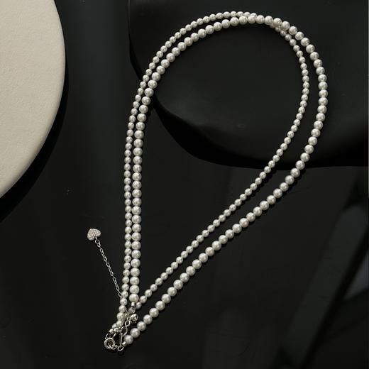 福利！baby珠套组 3-4mm/4-5mm，近圆细微微瑕ji光淡水珍珠项链组合 商品图2