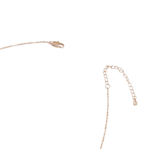 三彩2026新款玫瑰金四叶草海棠纹吊坠项链轻奢锆石国风幸运温柔女 商品图4