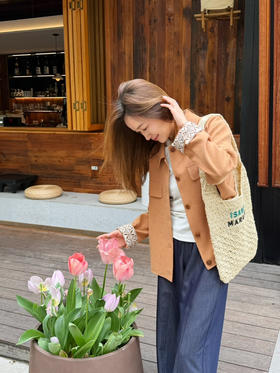 2604115    精致刺绣 🍊橘 春款外套