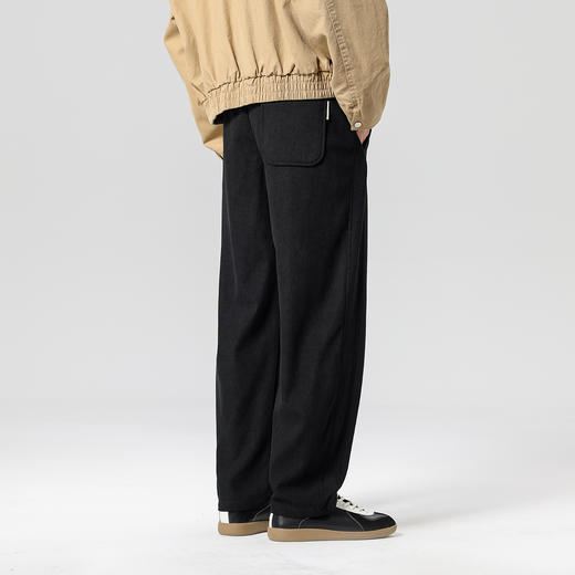 gxgjeans男装简约男士直筒裤2026春舒适百搭系带日常通勤青少年休闲长裤K&C 商品图3