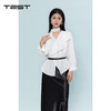 夏上新荷叶边收腰不规则下摆通勤长袖小衫1262012 商品缩略图0