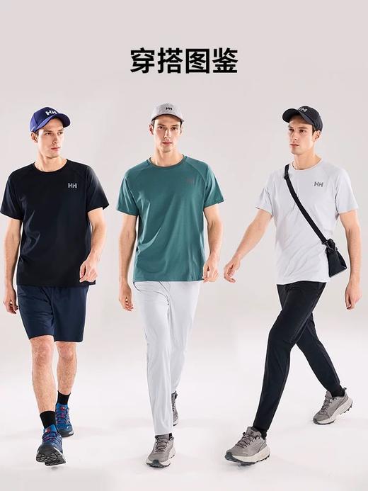 点此购买 海丽汉森夏季男士休闲运动舒适抗菌圆领短袖T恤 xj 344084 商品图7