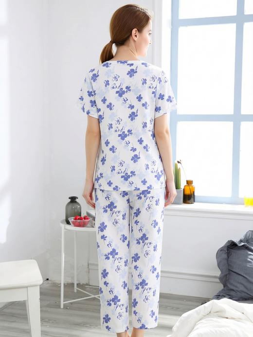 【100%棉 】32S 单面]SCHIESSER    舒雅女短袖七分裤套装(尺码M-XXL)  31/26409H 商品图2