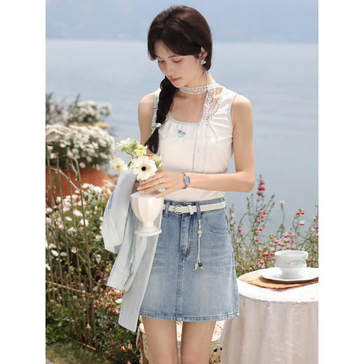 鹿向南【0405/20:00新品前1小时7折限量100件】蓝色牛仔半身短裙 商品图4