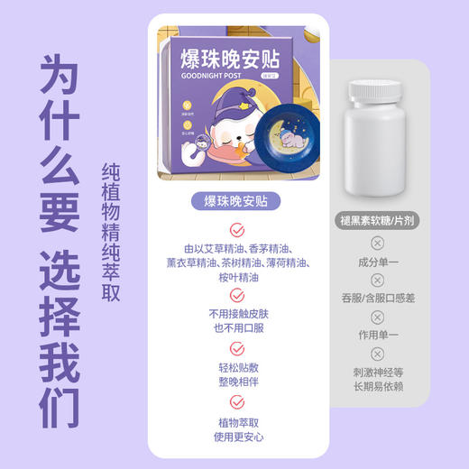 臻宛艾爆珠晚安贴 植物精油家用舒眠贴艾草精油贴香薰晚安贴批发 商品图1