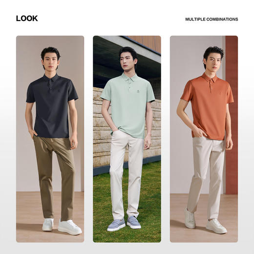 【国色系列】柒牌男装26夏上新短袖POLO衫中华立领系列商务上衣男 130T71280 商品图2
