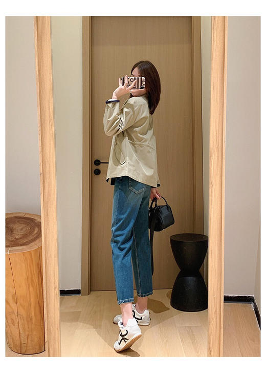 YAW55163撞色短款风衣 商品图2