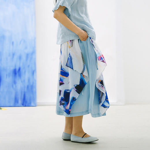 绽放183朵/「绽放-1」围裙*zijun联名系列天丝锦印花可调节屁帘女 商品图0