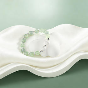 【宏艺珠宝】青岫衔光·足银葡萄石手串