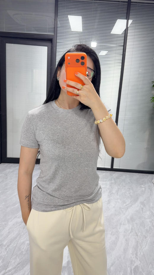 大杨会员专享# 正LAPER极简真丝羊毛 女式T恤  闭眼收 商品图1