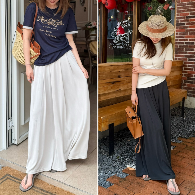 2604111    垂坠天花板 松弛长裙