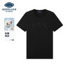 德鲨鲨鱼男装黑色短袖圆领T恤2026夏新款休闲百搭棉质上衣打底衫 商品缩略图0