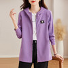 外套女春秋款连帽卫衣女2026新款爆款大码女装休闲开衫上衣中长款 商品缩略图3