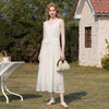 西遇法式V领吊带连衣裙女2026夏季新款重工蕾丝拼接气质背心长裙E0060266 商品缩略图1