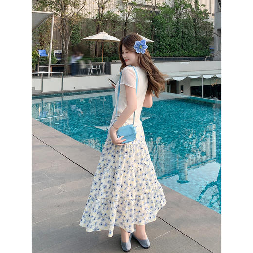 <曾小咸推荐>4.3现货秒杀 ！微信超特价！韩系碎花半身裙 日常199.99 立减120 秒杀79.99！！ 商品图4