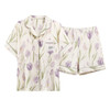 带胸垫翻领云朵棉睡衣女款夏季卡通短袖短裤家居服免穿文胸可外穿 商品缩略图4