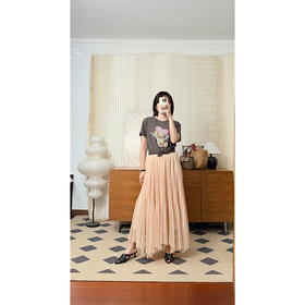 【贝拉推荐】犹抱琵琶 巨美巨仙的纱裙！真丝混纺不规则 压褶长半裙 巨幅摆飘无比逸款 仙女们必入款！