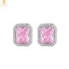 【香港周六福黄金钻石首饰】K铂金CNC彩宝钻石粉色浪漫耳钉 商品缩略图0