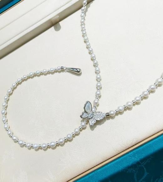 海水贝母蝴蝶 5mm淡水珍珠毛衣链 仙气梦幻 秋冬氛围 [发：74] 商品图1