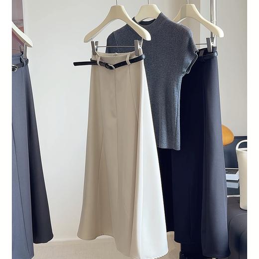 【垂感A字大摆西装半身裙】春秋季新款 优雅通勤显瘦中长款伞裙子 商品图1