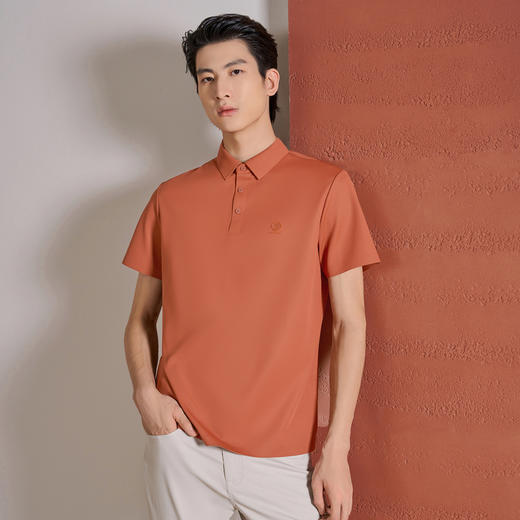 【国色系列】柒牌男装26夏上新短袖POLO衫中华立领系列商务上衣男 130T71280 商品图1