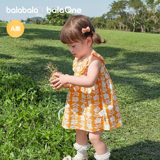 【balaOne】巴拉巴拉宝宝裙子婴儿连衣裙公主裙2026款甜美法式风 商品图2