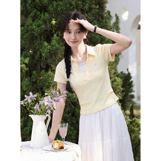 鹿向南【0405/20:00新品前1小时7折限量100件】黄色T恤 商品图0