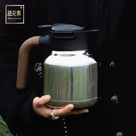 钛美纯钛内胆焖茶壶星光银PA