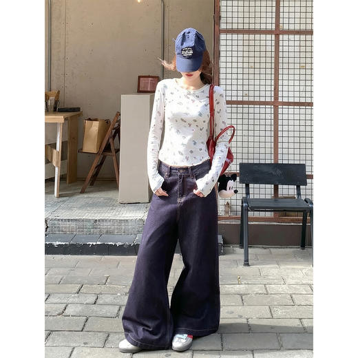 <曾小咸推荐>4.3现货秒杀 ！微信超特价！韩系碎花长袖t恤 日常119.99 立减60 秒杀59.99！！ 商品图4