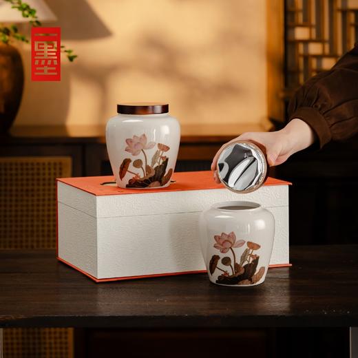 荷花-双陶陶瓷茶叶包装盒PA 商品图1