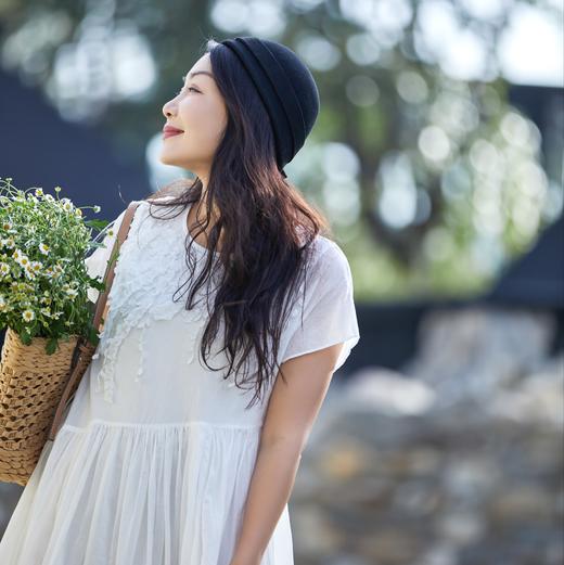 【林栖设计小店】手工系带|温柔花边百搭多色婴儿棉2026夏新款绣花连衣裙 商品图7