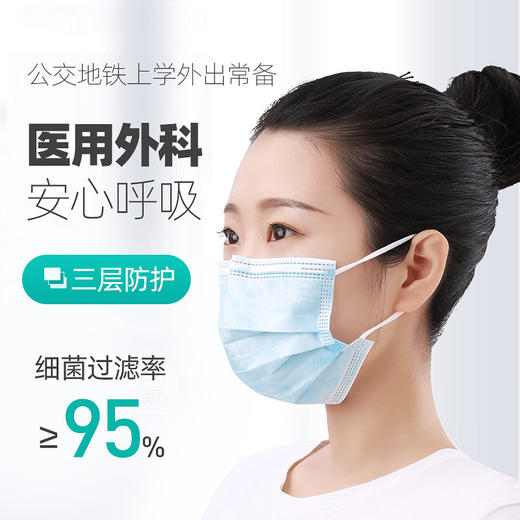 可孚一次性医疗外科口罩医护专用成人三层正规官方正品医用旗舰店 商品图4