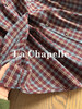 专柜实拍【全棉！亲肤透气】拉夏贝尔/La Chapelle必备品！韩系慵懒翻领排扣口袋长袖复古格子衬衫休闲百搭上衣 商品缩略图8