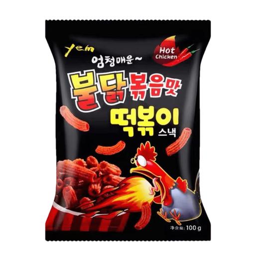 YEM 辣鸡肉味火鸡年糕条100g YEM 불닭볶음맛떡볶이스낵100g 商品图0