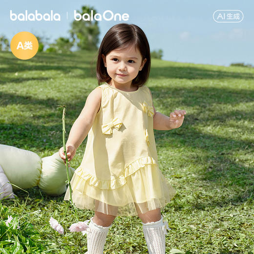 【balaOne】巴拉巴拉宝宝裙子婴儿连衣裙公主裙2026新款甜美舒适 商品图1
