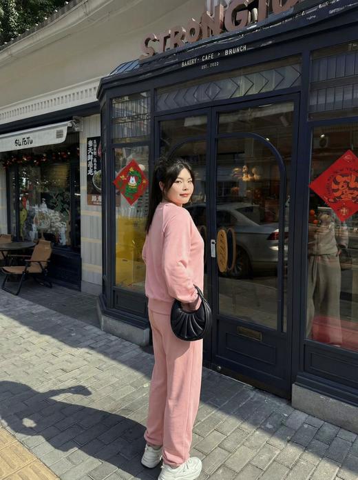 【群内福利】【卫衣裤子休闲套装】宽松显瘦休闲，棉质抓绒卫衣面料，光洁无杂质，不易起毛，现货今天发 商品图0