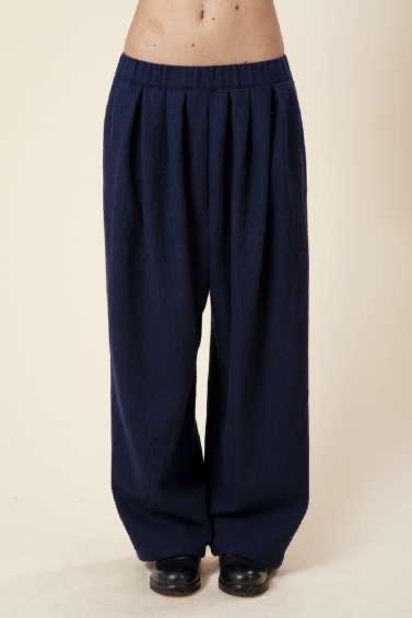 apuntob 弹性腰羊毛休闲裤长裤 商品图1