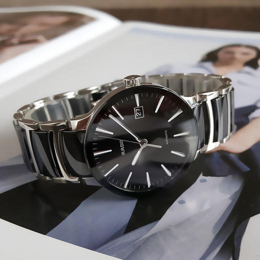 【95新】RADO 雷达R30941152自动机械机芯日期显示38MM（男款）晶萃系列精钢/陶瓷050326NJS23 商品图4