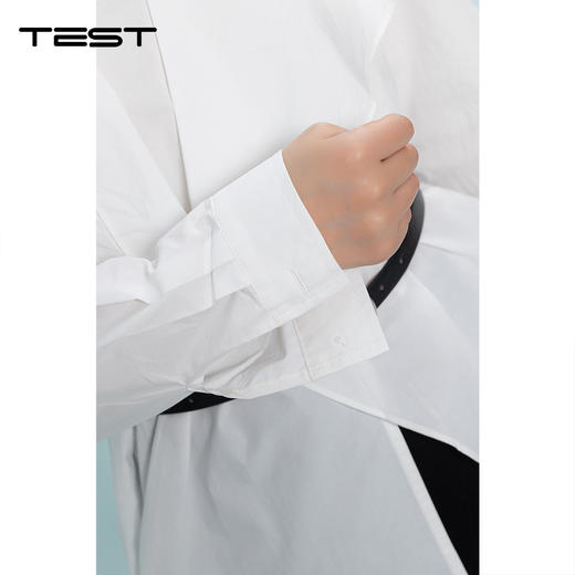 夏上新荷叶边收腰不规则下摆通勤长袖小衫1262012 商品图3