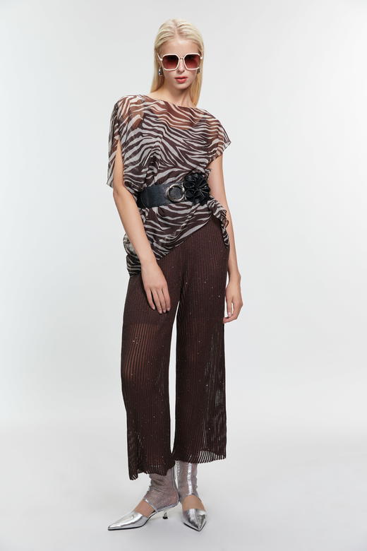 SAFICOO 不对称蝙蝠袖欧根纱衬衣 商品图2