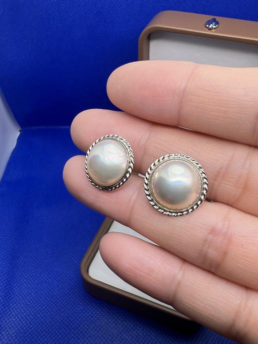 【日本溯源之旅】14k金马贝耳夹 通勤必备 青光炫色 马贝尺寸12-13mm 经典麻花边 弹力双夹 3.8g（展会产品拍下后不支持7天无理由退换货） 商品图0