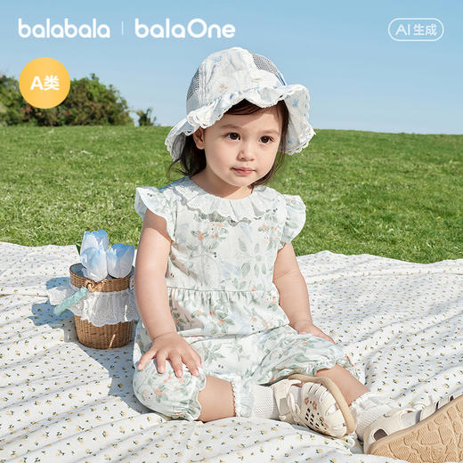 【balaOne】巴拉巴拉宝宝连体衣婴儿哈衣2026新款清新自然可爱萌 商品图2