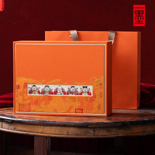 五福临门摆泡泡袋茶叶礼盒咖色PA 商品图1